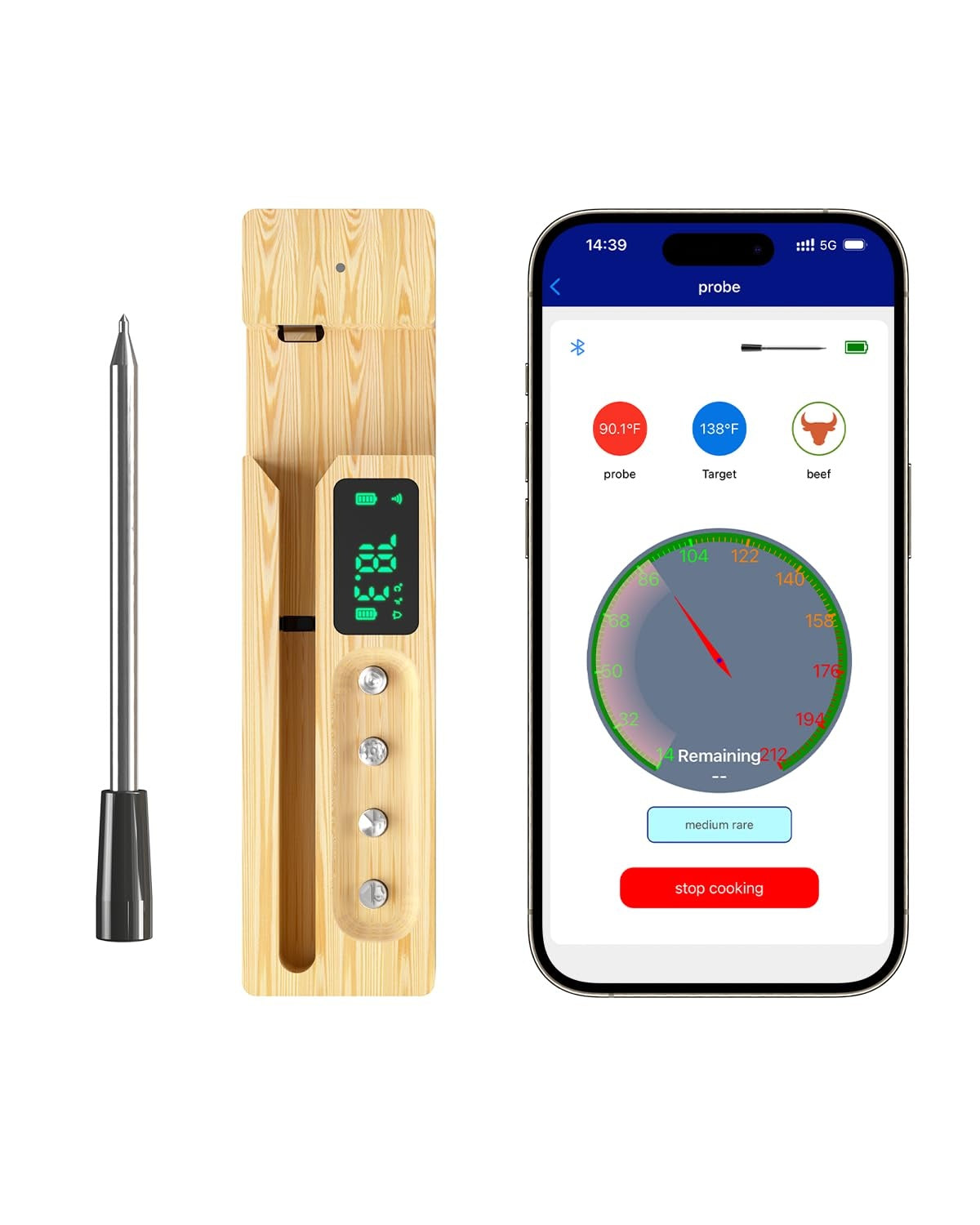🔥Ultimate Grill Commander💥 730ft Smart Range⚡ IP68 Waterproof✨ 10-in-1 App Control🌪️ Bamboo Charging Dock | TikTok's #1 BBQ Hero 🔥Ultimate Grill Commander💥 730ft Smart Range⚡ IP68 Waterproof✨ 10-in-1 App Control🌪️ Bamboo Charging Dock | TikTok's #1 BBQ Hero
